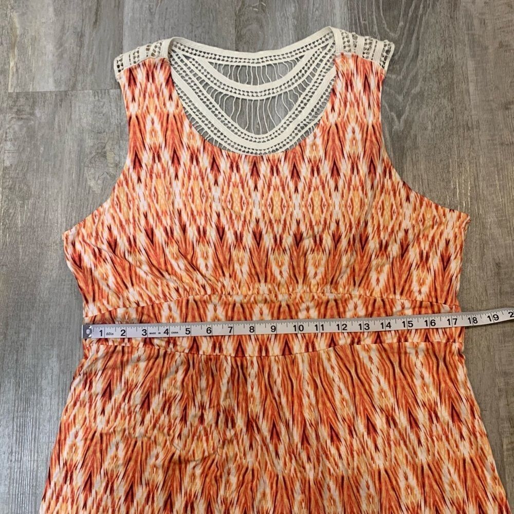 NWT daisy fuentes Tangerine combo maxi With back detail size XL - Picture 13 of 15